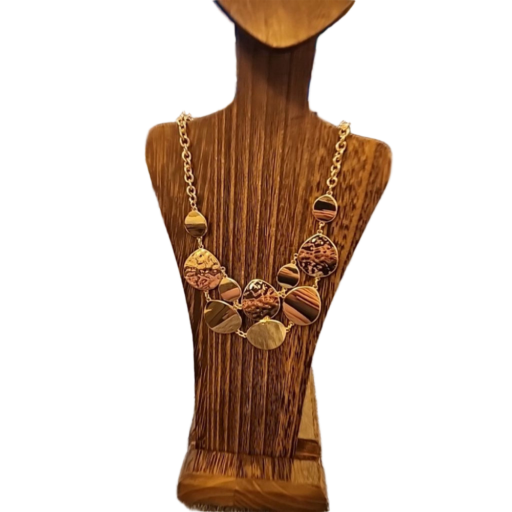 New Directions Gold Colored Statement Necklace